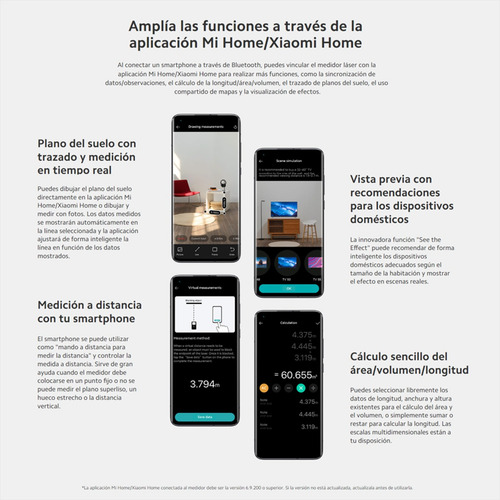 Xiaomi Medidor Láser Inteligente Recargable / Alta Precisión