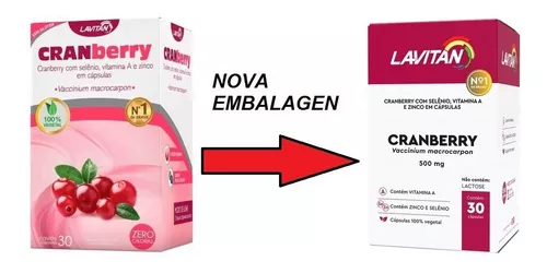 Kit com 6 - Lavitan Cranberry com 30 Capsulas 0 Autentic0 no Shoptime