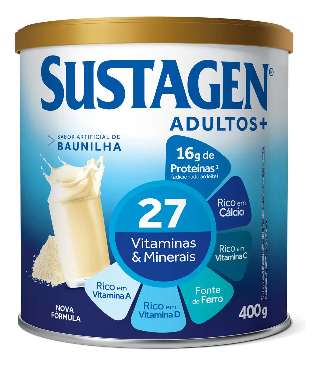 Complemento Alimentar Sustagen Adultos Baunilha 400g Lata