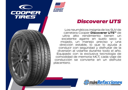 Kit De 4 Llantas 255/55r20 110w Xl Cooper Discoverer Uts