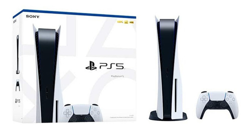 Sony Playstation 5 825gb Standard Branco E Preto