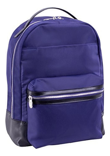 Dual Compartment Laptop Backpack Nylon 15 In Navy