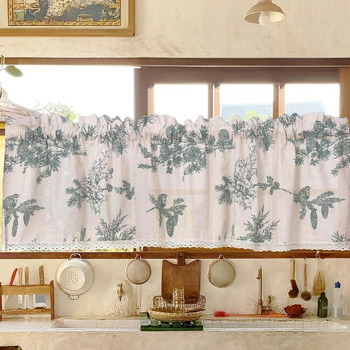 Cortina Cortina Decorativa Bolsillo De Varilla 54 X Pájaro