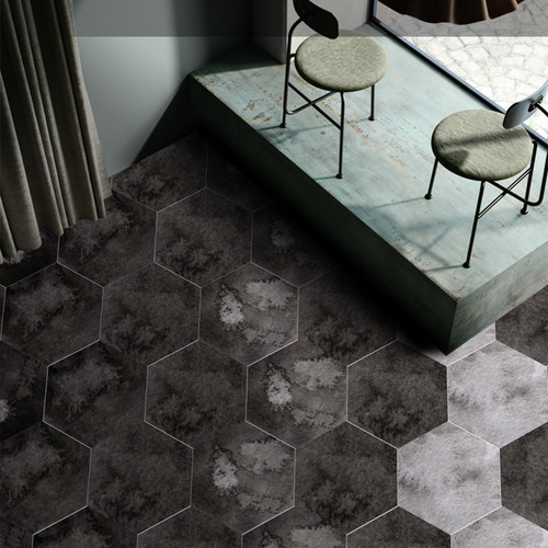 Pegatina De Suelo, 10 Piezas, Simulación, Patrón Hexagonal Ú