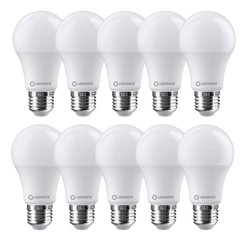 Pack X 10 Lámpara Foco Ledvance Osram Led 9w = 75w Por Luz Cálida