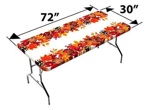 Mantel Elástico De Poliéster 1.83m Para Mesa Plegable