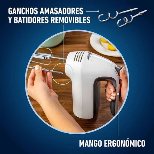 Batidora De Mano Oster Bate Y Amasa 6 Velocidades Amasar