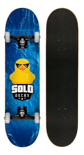 Skate Montado Profissional Solo Decks Duck - Até 120kgs