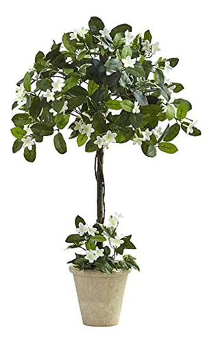 Casi 3 Pies Naturales. Plantador Stephanotis Topiario Artifi