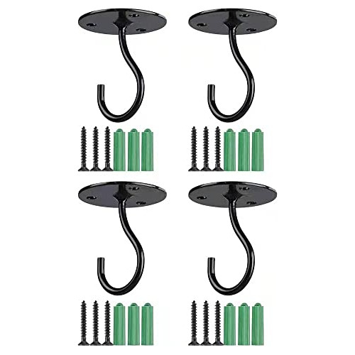 4 Pcs Ganchos De Montaje Pared Y Techo, Colgadores De L...