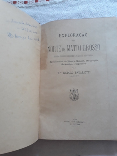 Exploração No Norte Do Matto Grosso 1898-leia Descrição (Usado)