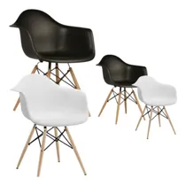 Comprar 4 Sillas Modelo Louvre Con Posa Brazos \u002F Estilo Nórdico