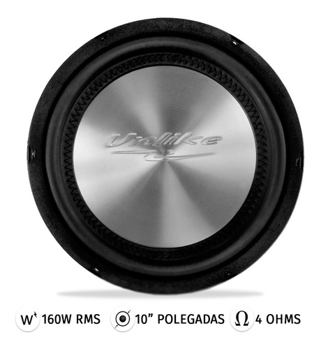 Alto Falante Woofer 10 Pol 160 Rms 4 Ohms Alumínio Unlike