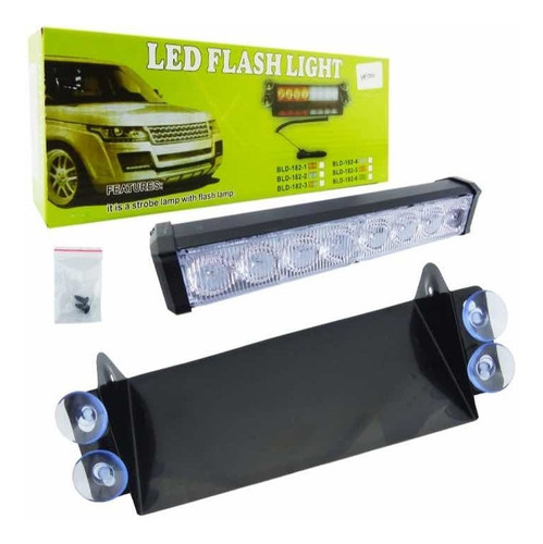 Baliza Parabrisas Auto Led Estroboscópica Azul 12v