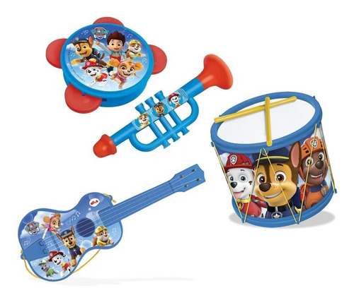 Imagem 1 de 7 de Bandinha Infantil Patrulha Canina - C/ 4 Instrumentos - Elka