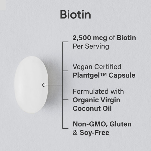 Suplemento Sports Research Biotina 2.500mcg Com Óleo De Coco