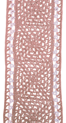 Carpeta, Camino De Mesa Rústico Tejido Al Crochet 160*27