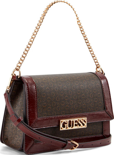Bolsa Guess Coralie Con Cadena Crossbody Mujer Cuero