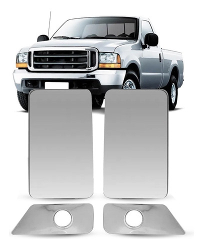 Kit F250 Capa Maçaneta Aplique Retrovisor Cromado 98 99 00