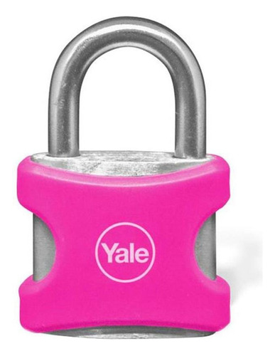 Candado Yale Encauchetado Fucsia 25mm Aluminio (8861) Color Rosa