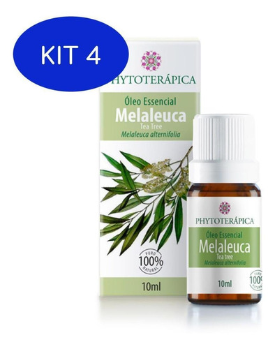 Kit 4 Óleo Essencial De Melaleuca (tea Tree) 10ml