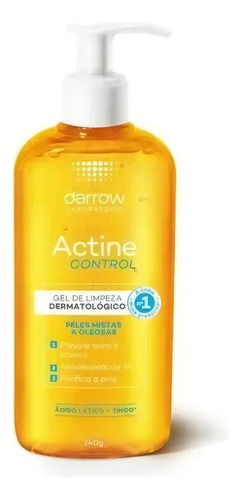 558-darrow Actine Control Gel De Limpeza 240ml Vl-2025 Tipo de pele Todo tipo de pele