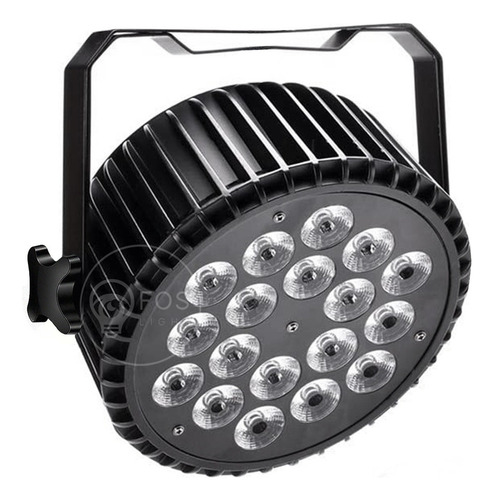 Kit 12 Refletor Par Led Slim 18x18w Rgbwa+ Uv 6n1 Dj Festas 127/220V