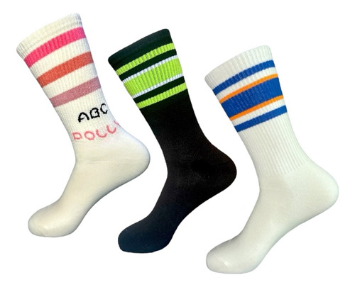 3 Pares Calcetas Funny Socks, Abc, Algodón Surtido 1 Unitalla