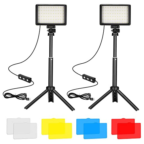 Ci-fotto Led Video Luz 2-paquete, 5600k Dimmable Wmtct