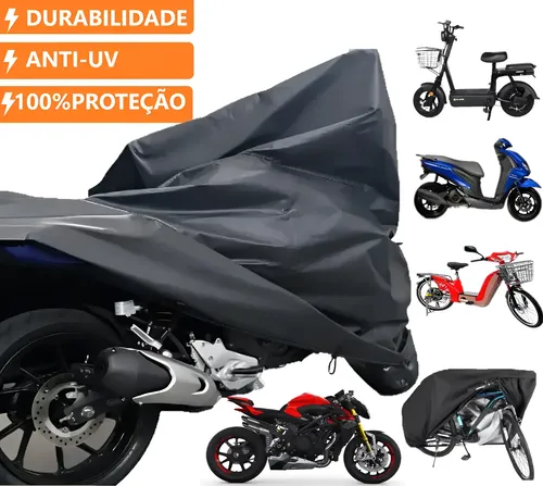 Capa Para Moto Forrada Impermeável Térmica Sol Chuva Protege