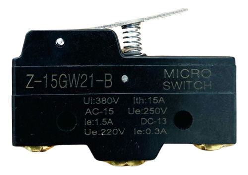 Interruptor Chave Kw-15gw21-b Micro Switch Com Haste Curta