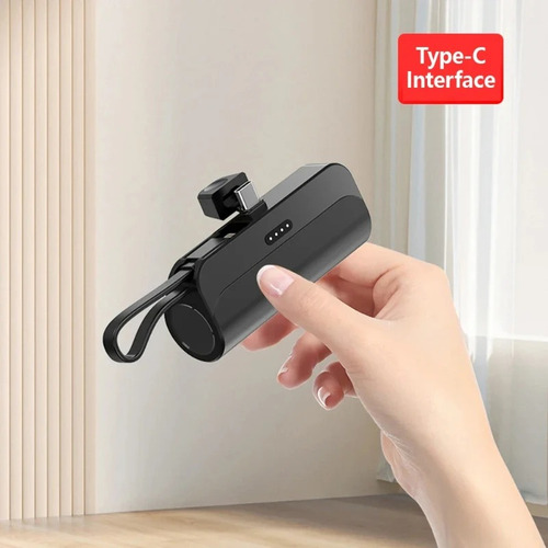 Mini Power Bank 5000mah Compatible Usb-c Y Lightning