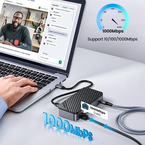 Hub Usb C De Orico Con Carcasa Ssd M.2, Usb-c D 10 En 1 De