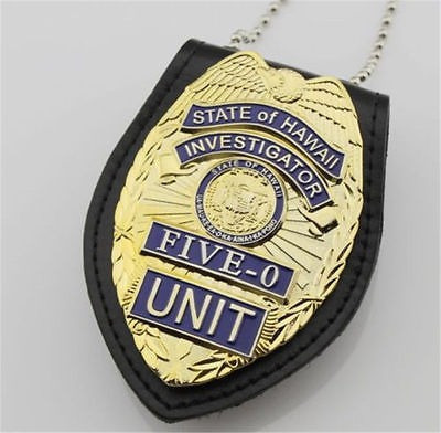 Hawaii Five-0 Divisa Hawaii 5-0 Placa Latón Con Cadena Cintu