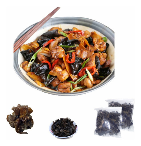 Pack Hongos Chinos 200gr Wen Yi Wanji Ear Wood Mushroom