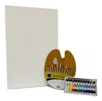 Comprar Arte En Bastidor Pinturas Al Oleo Paleta 12 Pinceles