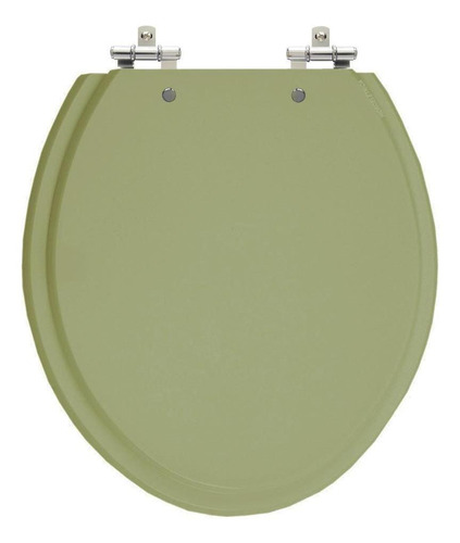 Assento Laqueado Oval Verde Malva Tampa Vaso Universal Mdf