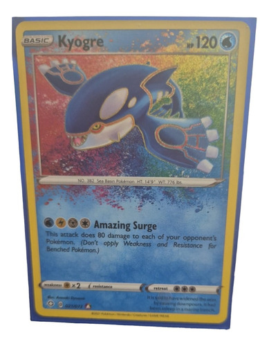 Carta Pokémon Kyogre  Original Tcg Original