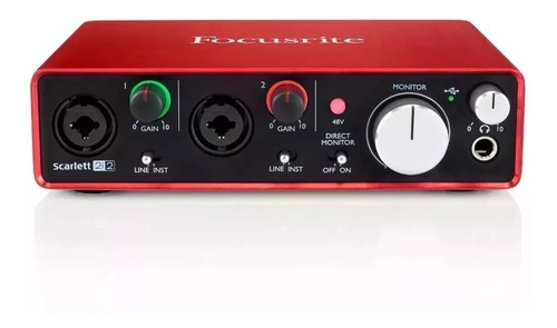 Focusrite Scarlett 2i2 2da Generacion Placa De Sonido Usb