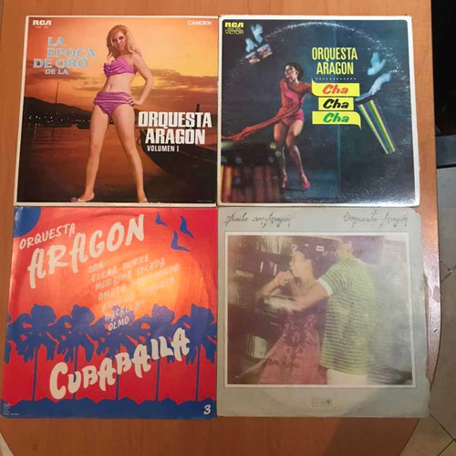 Disco Lp Acetato Orquesta Aragon Lote De 4 Albumes