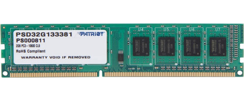 Memoria Ram Ddr3 De 2gb Pc3-10600 Original Patriot