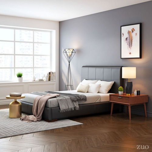 Imagen 6 de 9 de Cama Modelo Amelie Matrimonial Black - Negro Këssa Muebles