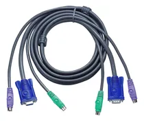 Comprar Cable Para Kvm Switch Vga + Teclado\u002Fmouse Ps\u002F2 -1.80mts