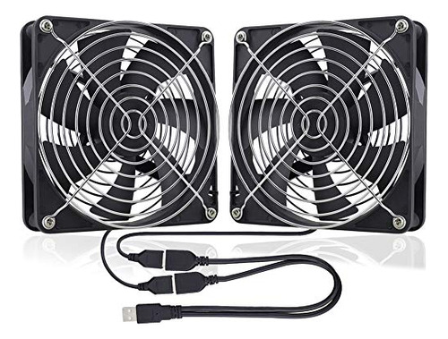 Gdstime Dual 140mm Usb Fan 5v Powered Dc Ventiladores Sin Es