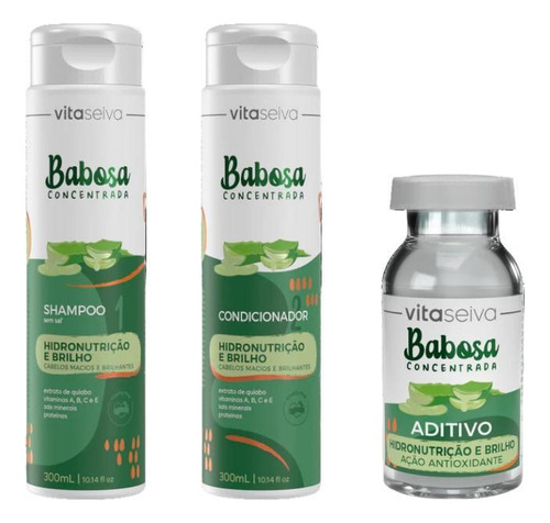 Kit Vita Seiva Babosa Shampoo+cond+aditivo