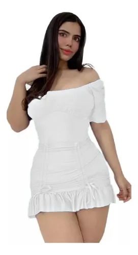 Mini vestido online blanco