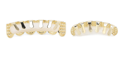 Hip Hop Dientes Postizos A La Moda Chapados En Oro