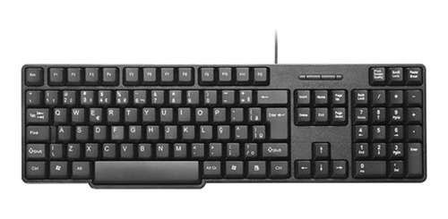 Teclado Multilaser TC204 QWERTY português brasil de cor preto