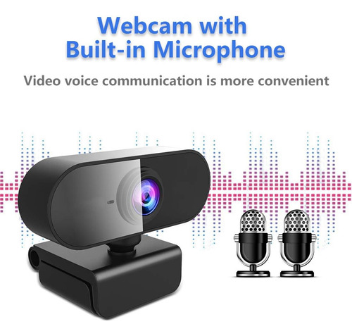 Cámara Web 2k Hd Con Micrófono Y Luz - Soporte Pc/mac/laptop