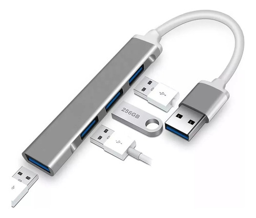 Adaptador Hub Mini Usb 3.0 A 4 Puertos Usb 4-1 Multiplicador